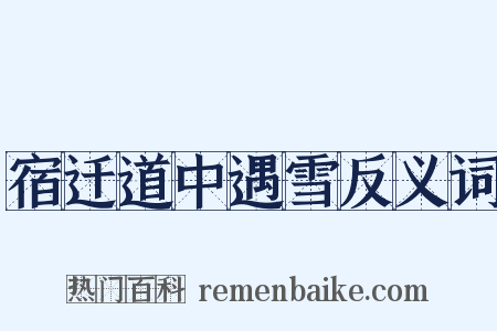 宿迁道中遇雪反义词是什么意思的图片